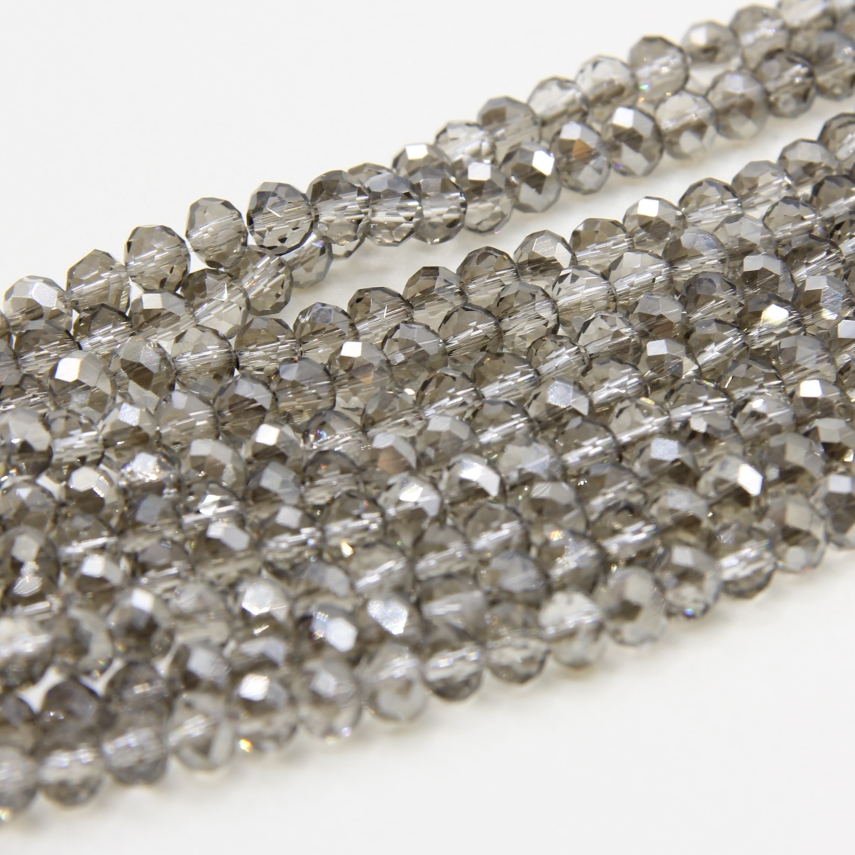 6mm Basık Dizi Kristal 10 Dizi - Duman - 1