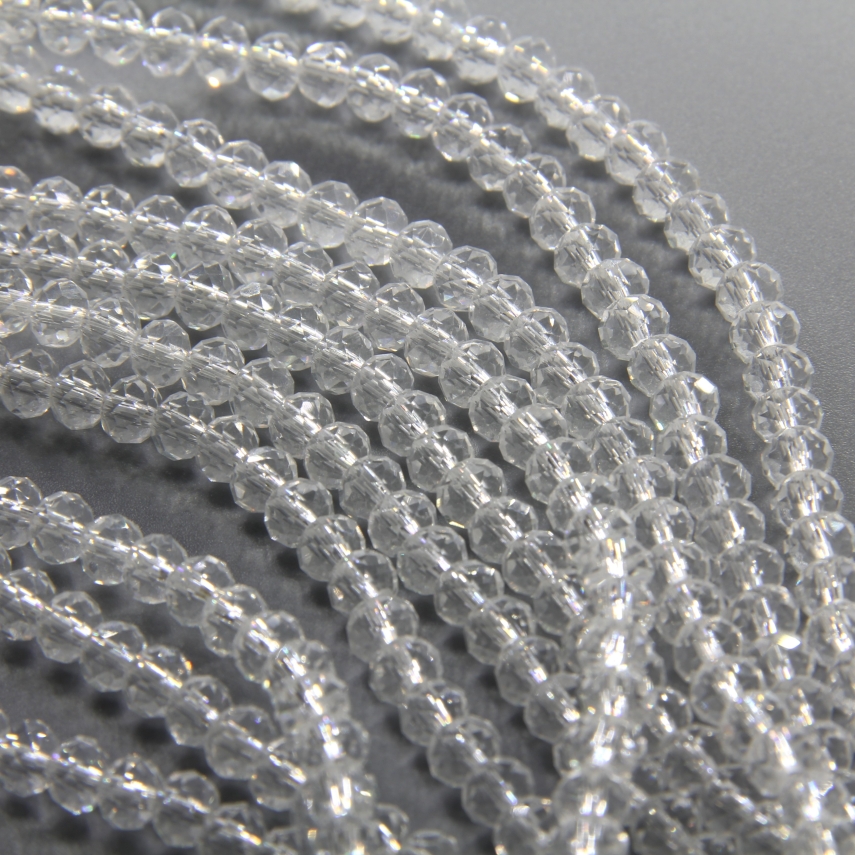 6mm Basık Dizi Kristal 10 Dizi - Saydam - 2